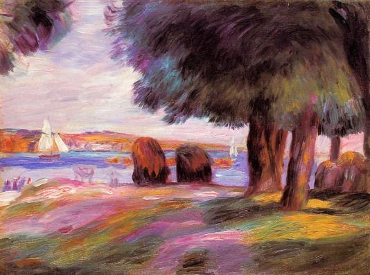 Landscape - 1895 - Pierre Auguste Renoir Painting - Click Image to Close